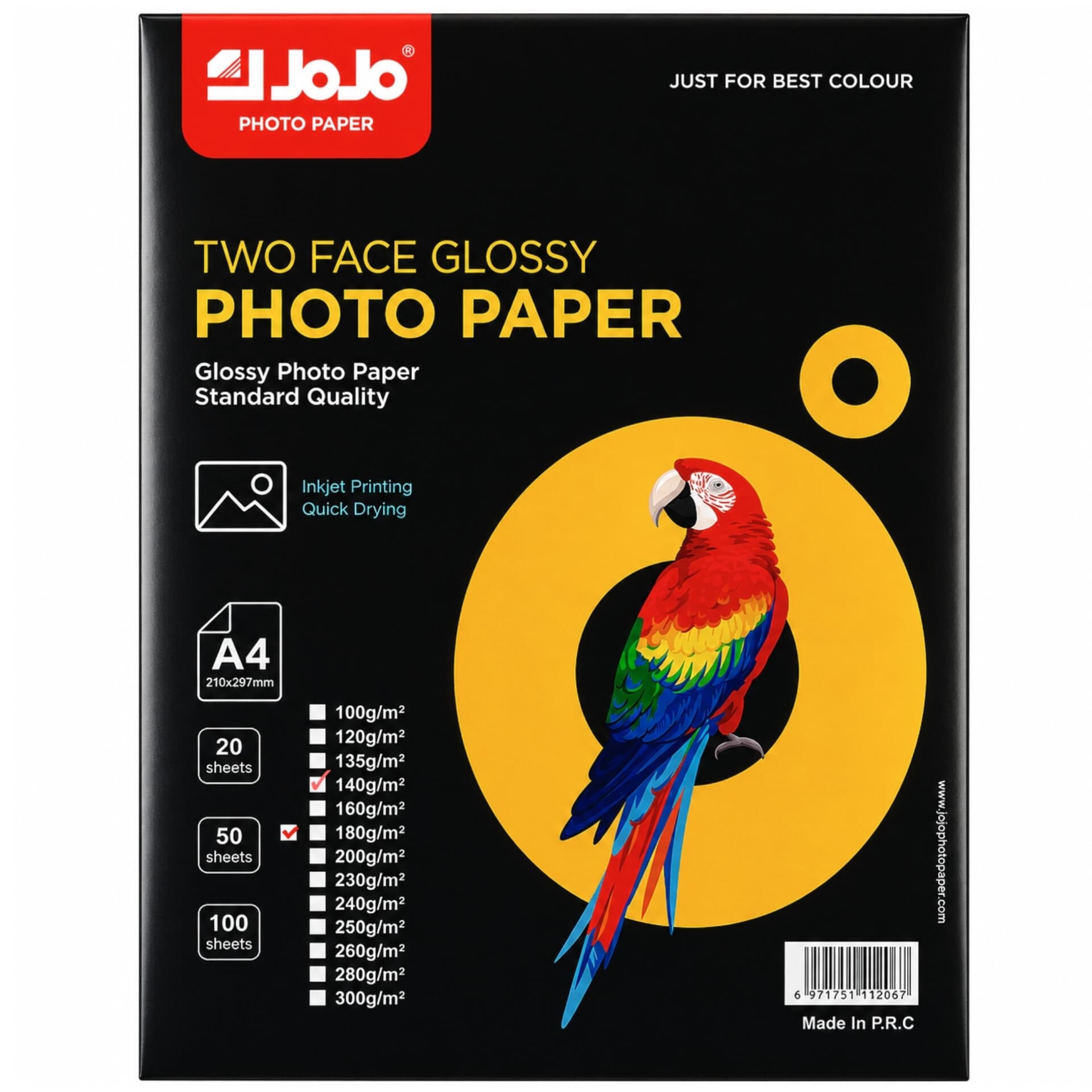 surat kagyzy A4 140grm 50list  iki taraply glossy JOJO