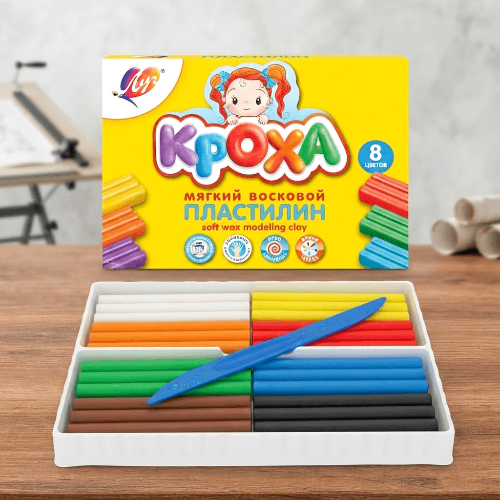 Plastilin Кроха мягкий восковой 8цвет