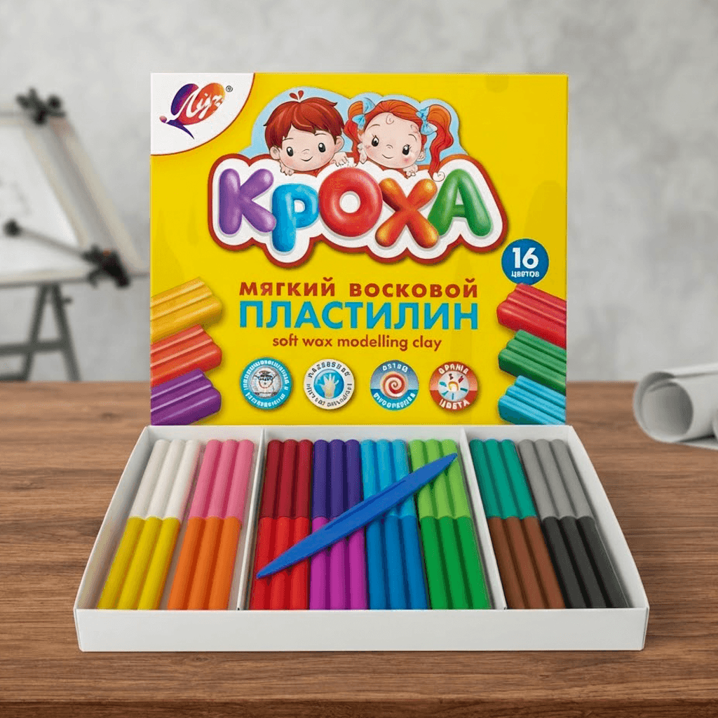 Мягкий пластилин 16 цветов кроха
