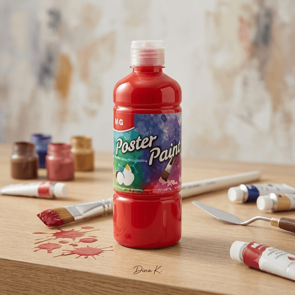 Kraska Poster Paint 500ml M&G red