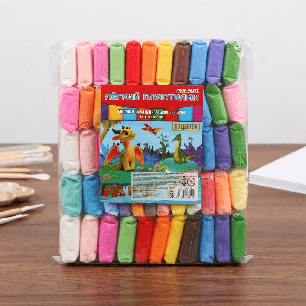 Plastilin ýeňil ýumşak 60-dürli  PROF-PRESS 1802