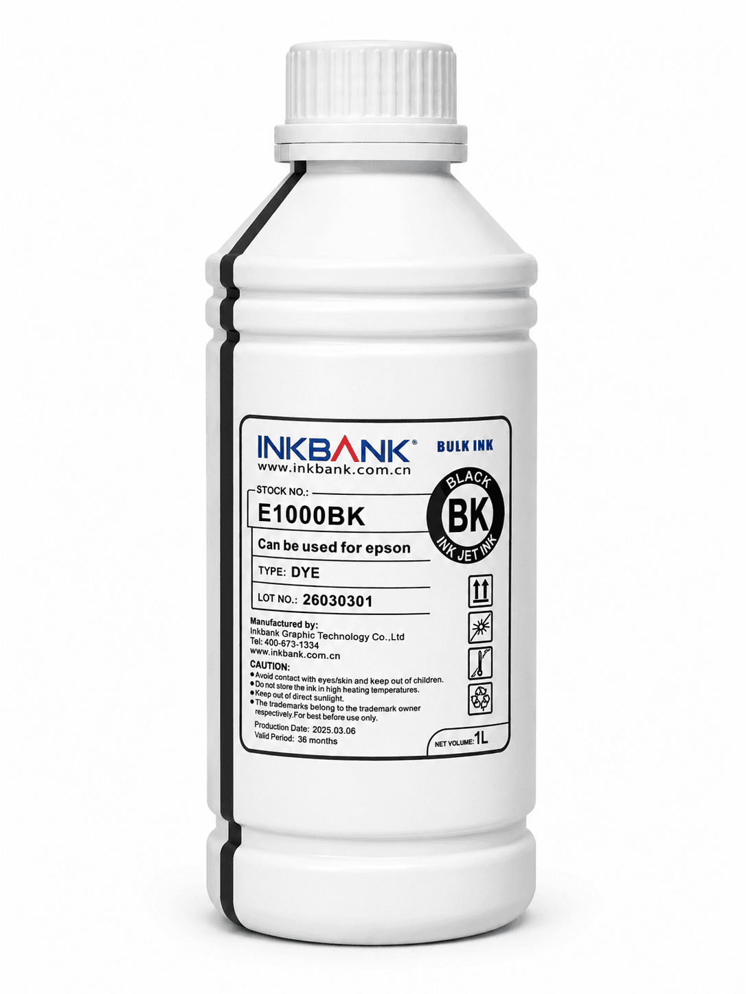 Kraska gara BLACK  1L  Printer üçin, INKBANK