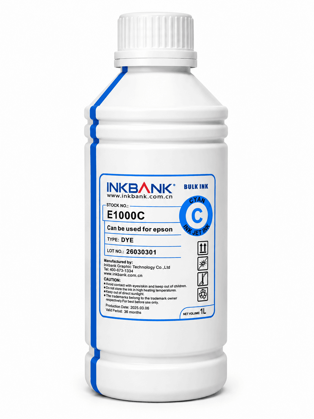 Kraska gök CYAN  1L  Printer üçin, INKBANK
