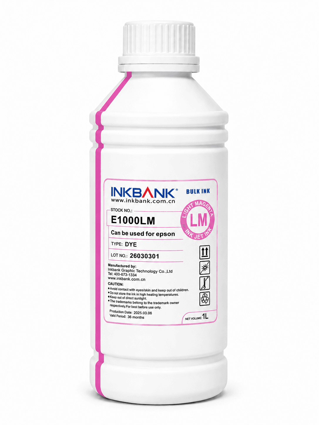 Kraska açyk gyzyl Light  1 Litr Printer üçin, INKBANK
