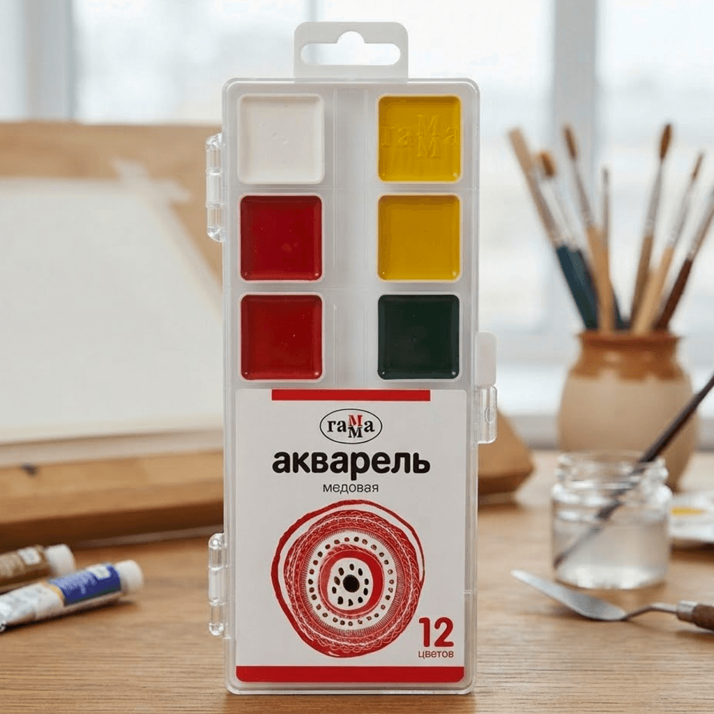 Kraska akwarel Gamma 12 reňk медовая