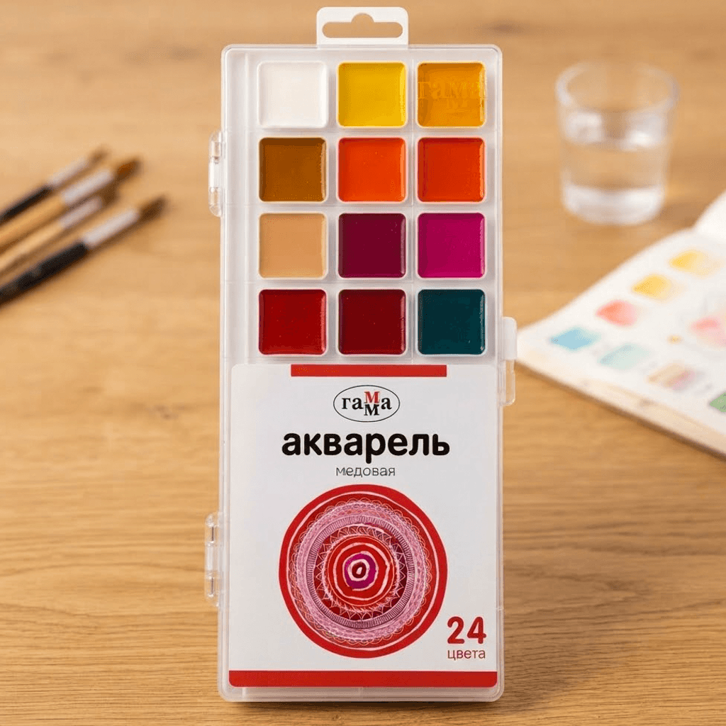 Kraska akwarel Gamma  24reňk медовая