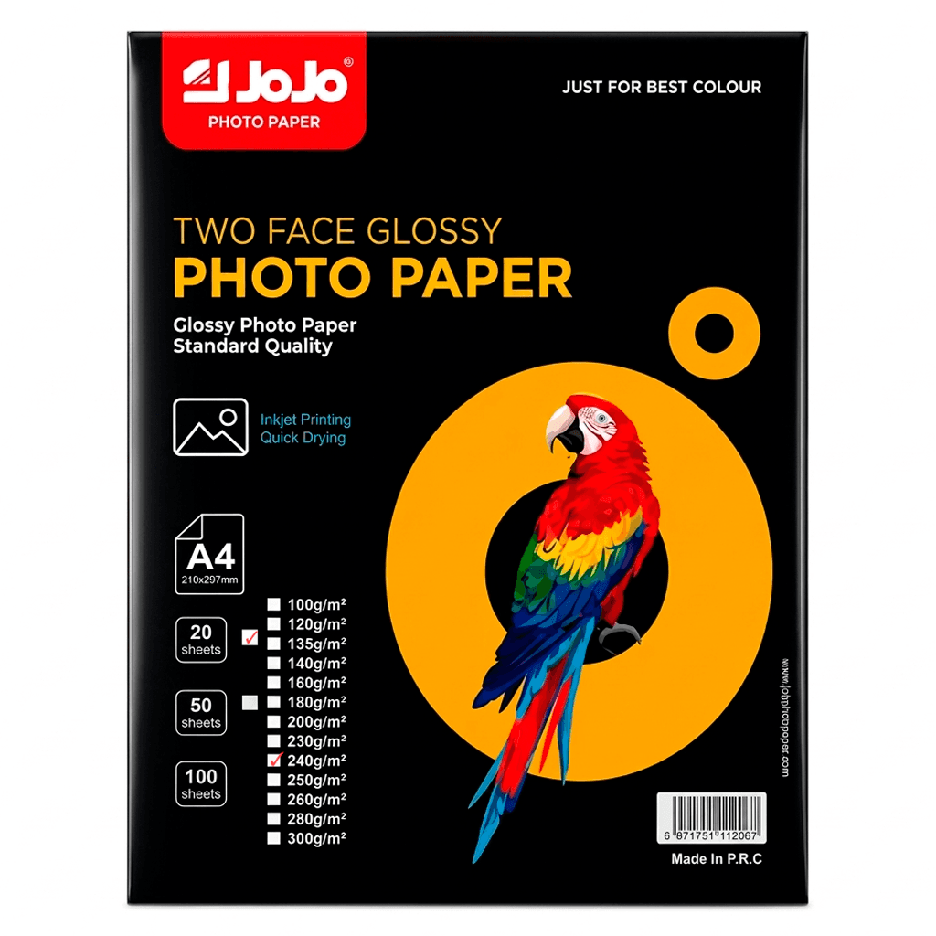 Surat kagyzy A4 240g 20 list iki tarap glossy JOJO