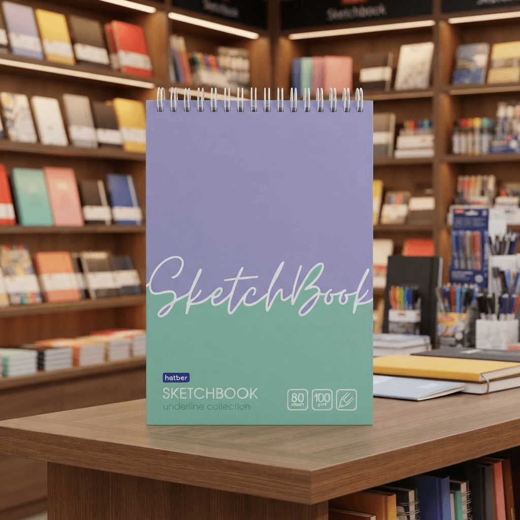 Sketchbook Hatber на пружине 80л 100гм 28279