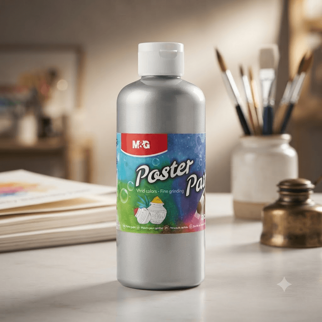 Kraska Poster Paint 500ml M&G silver