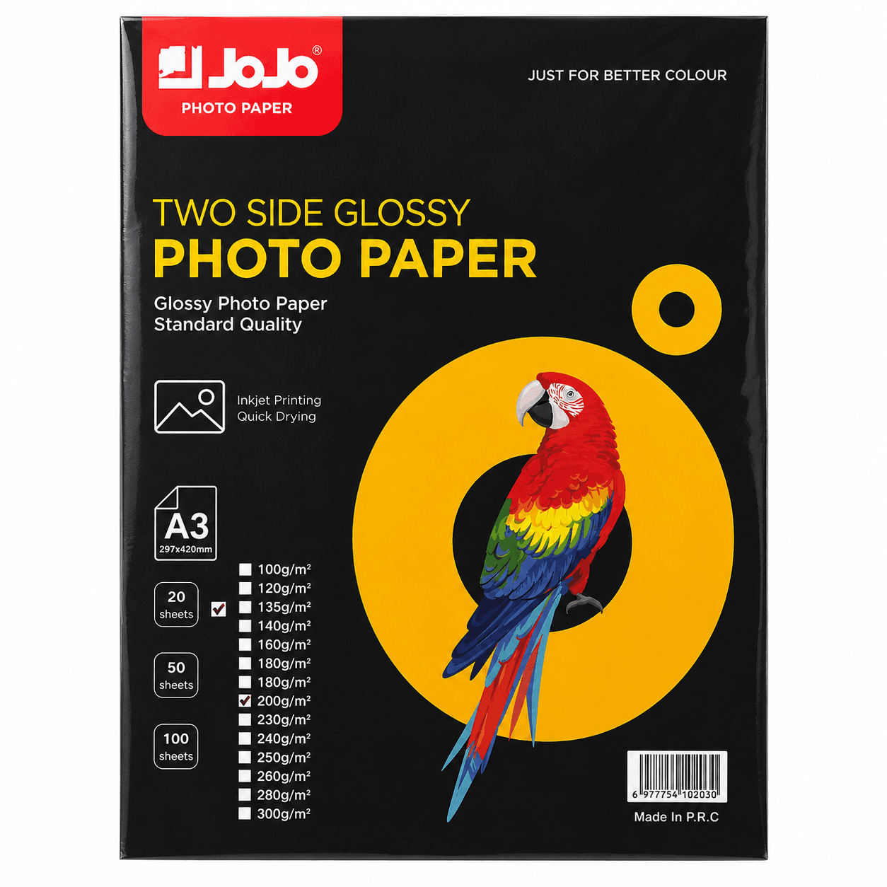 Surat kagyzy A4 200grm 20list iki taraply glossy JOJO