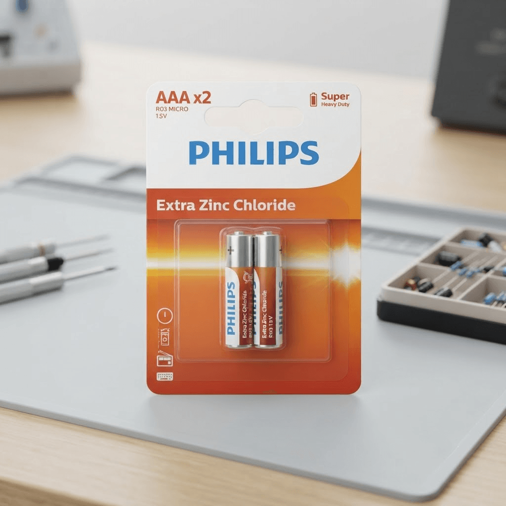 Batareý Extra Zinc Chloride Philips 2xAAA