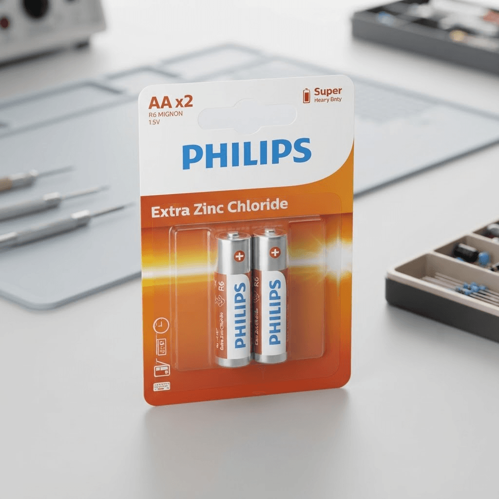 Batareý Extra Zinc Chloride Philips 2xAA