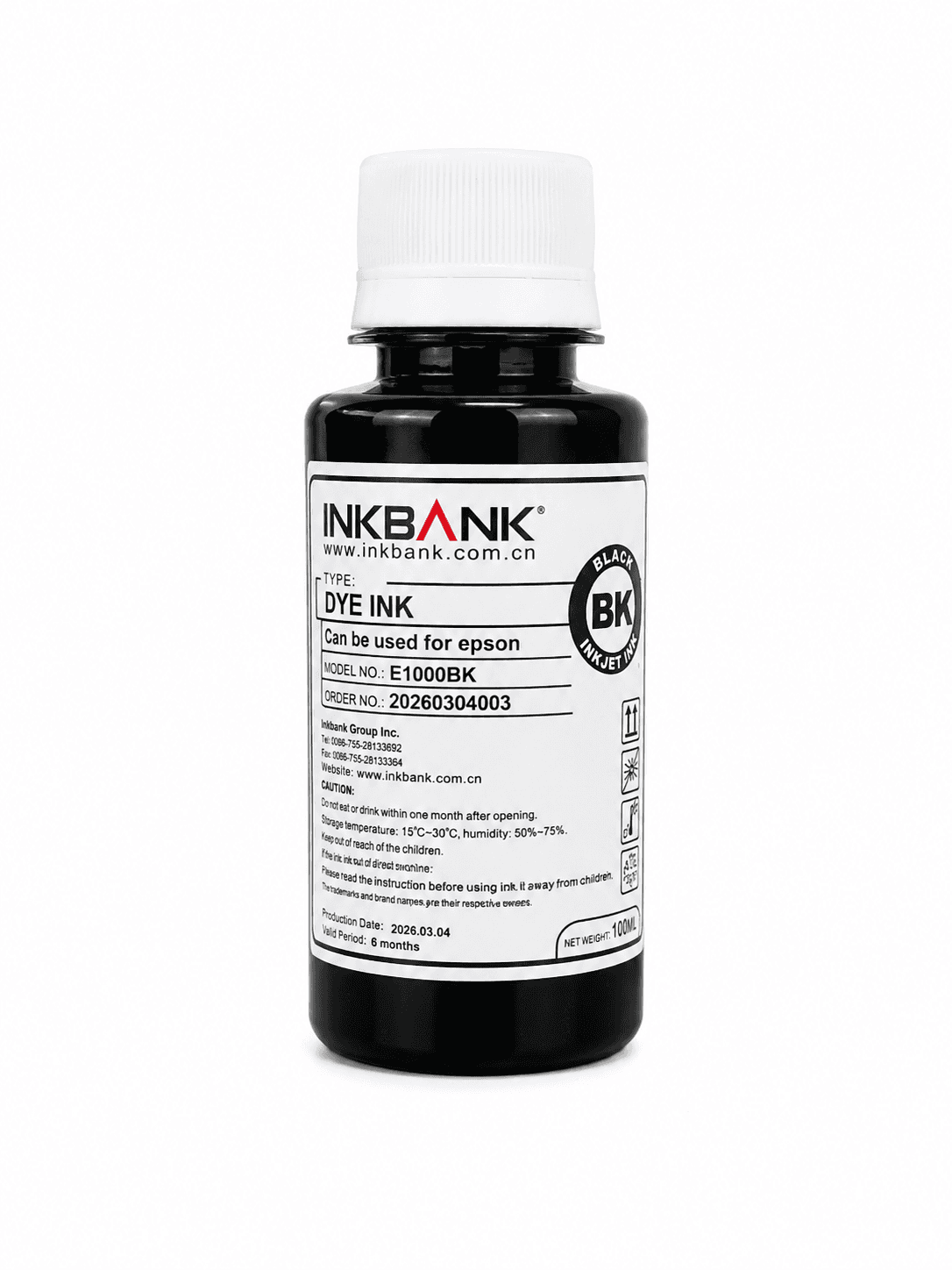 Kraska gara BLACK 100 ml Printer üçin, INKBANK