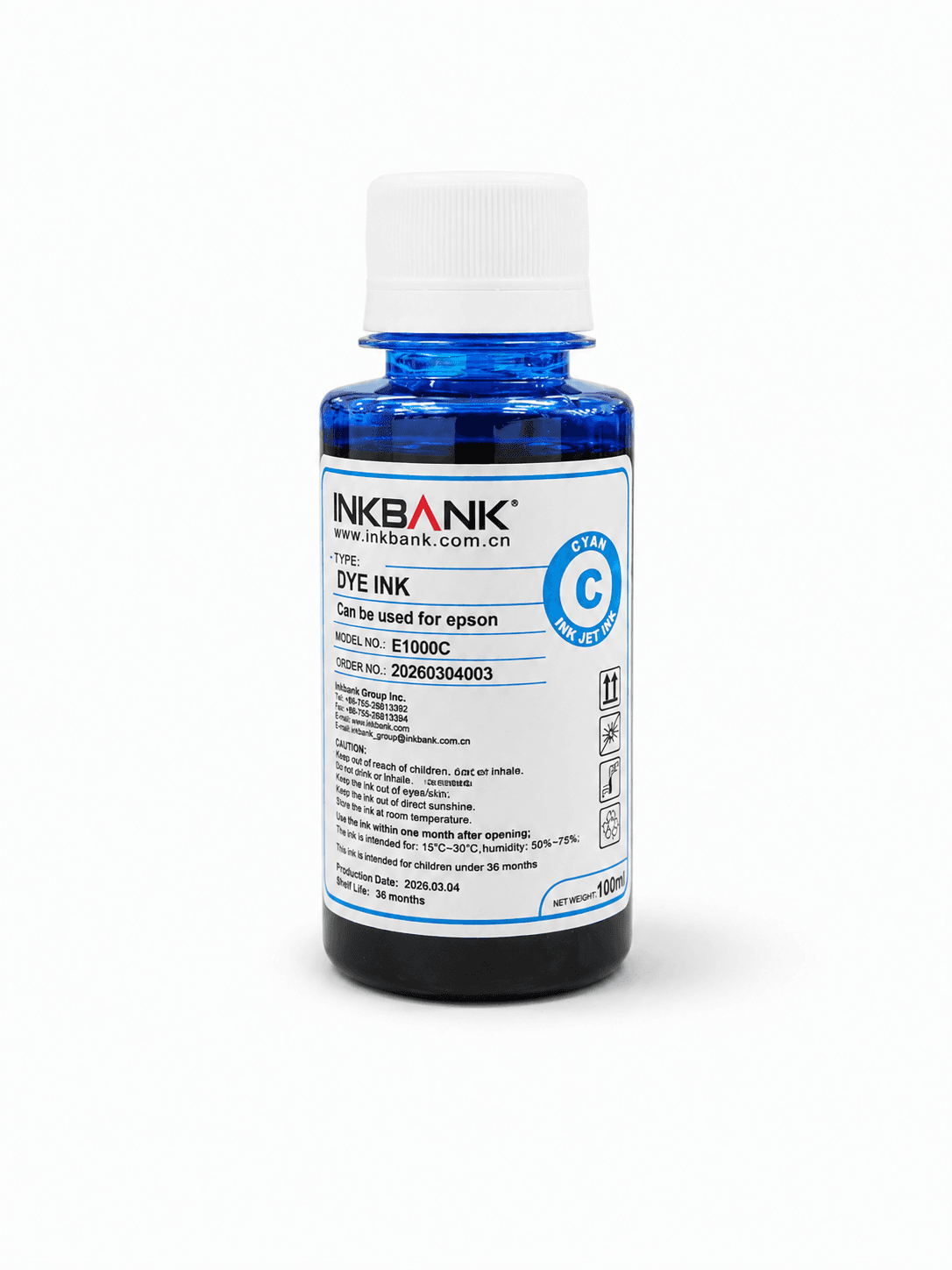 Kraska gök CYAN 100 ml Printer üçin, INKBANK