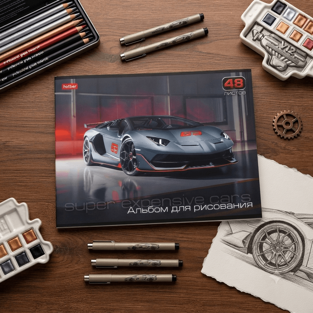 Альбом для рисования 48л А4ф "АвтоЛюкс"