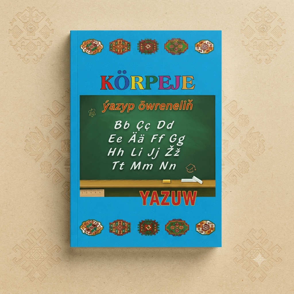 Korpeje ýazyp owrenelin! A4 Ýazuw