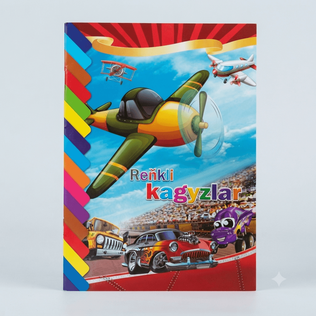 Çagalar üçin reňkli kagyz A4 MD-17