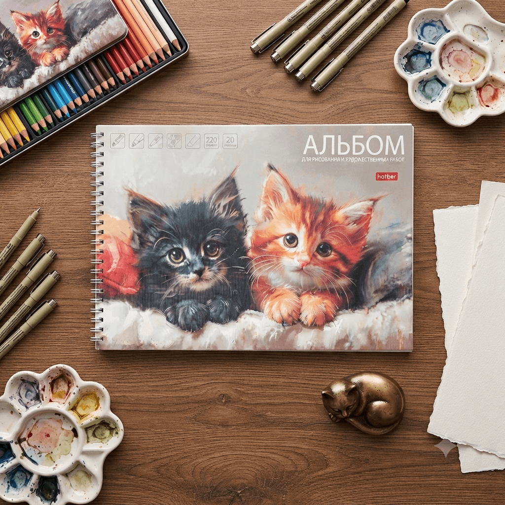 Альбом для рисования и художественных работ 20л 220гм А4ф