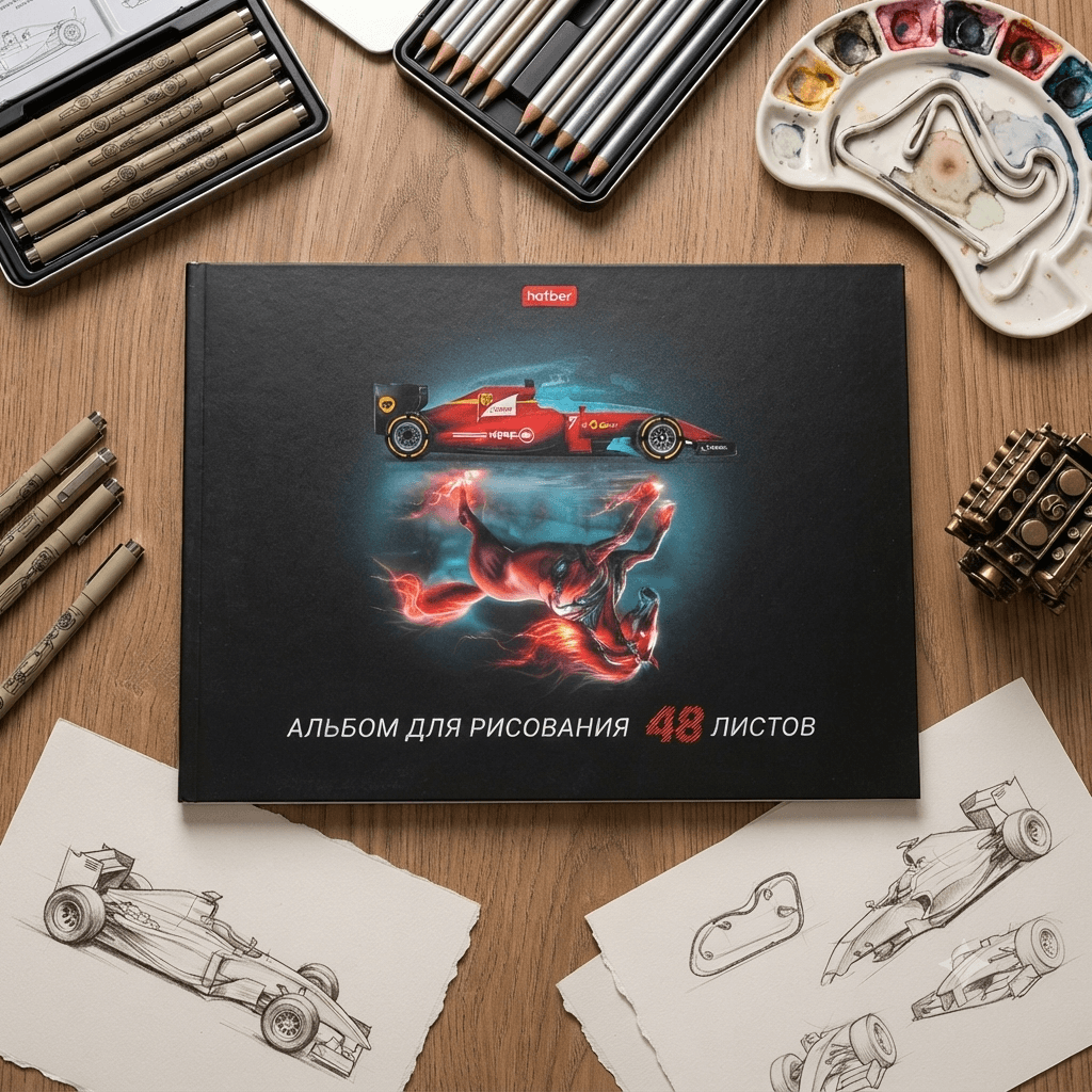 Альбом для рисования 48л А4ф "Animal power"