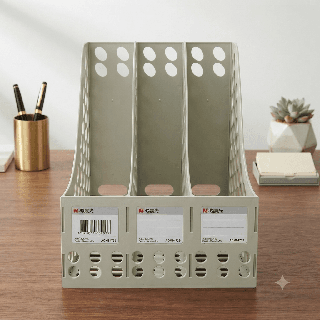 Organaýzer dokument üçin 3 bölümli grey/gök (20/40)