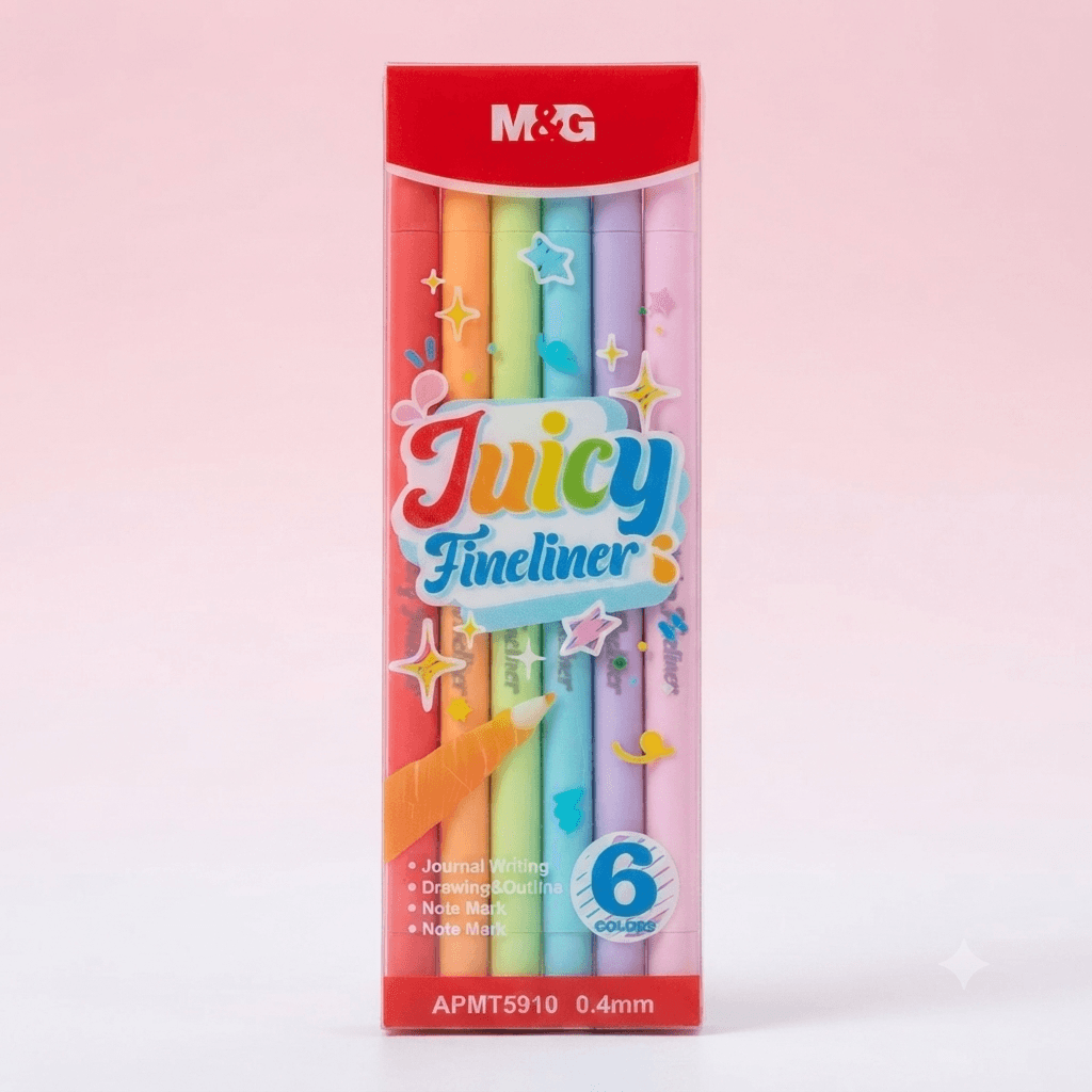 Fineliner 6 reňk 0.4mm "Juicy" (24/288)
