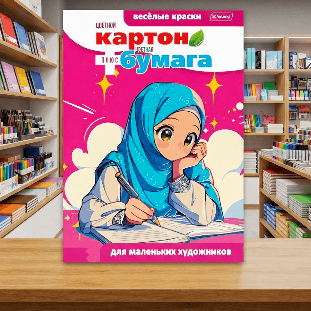 Çagalar üçin reňkli kagyz we karton 26 list Yalong