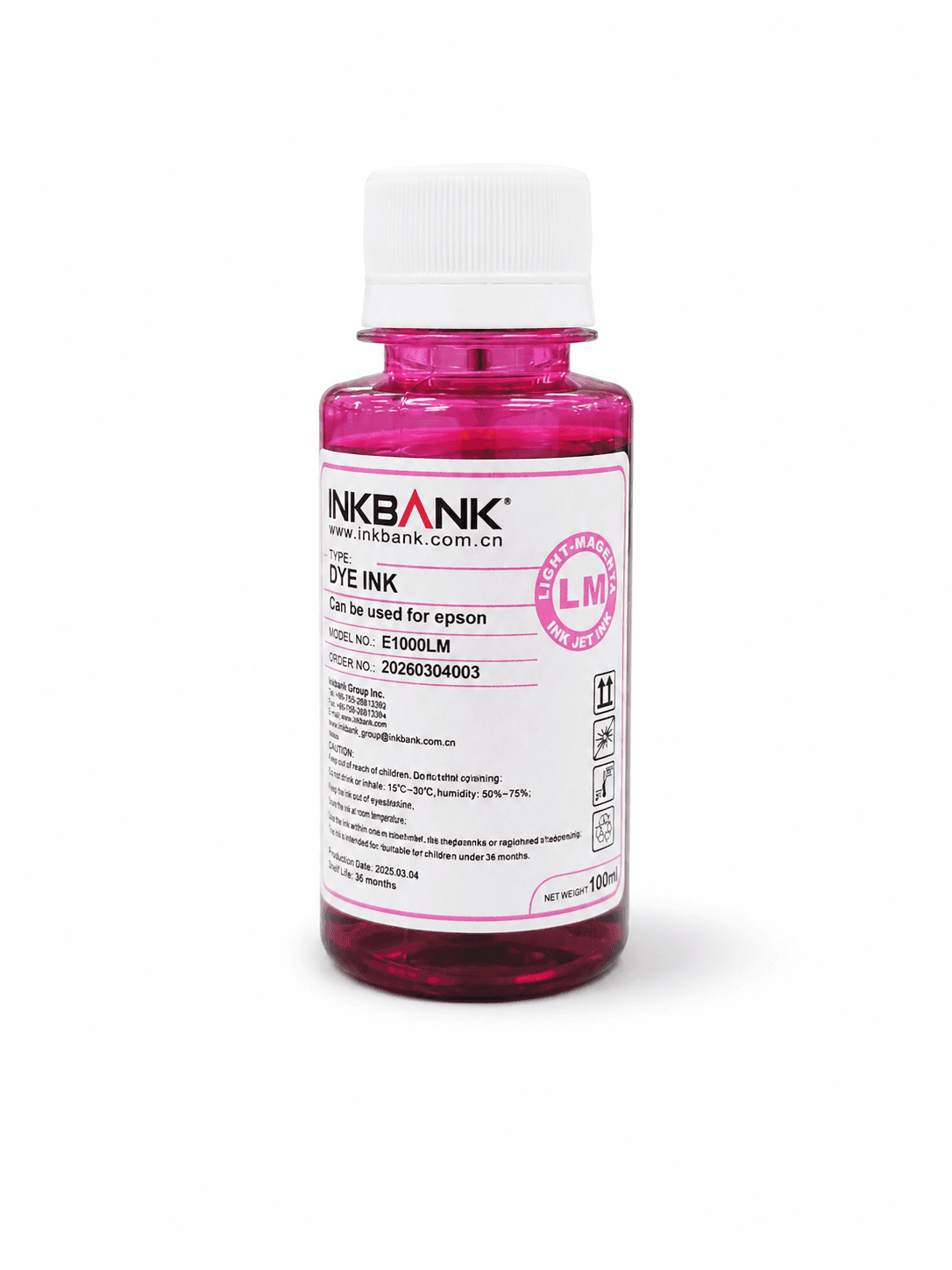 Kraska açyk gyzyl Light MAGENTA 100 ml Printer üçin, INKBANK