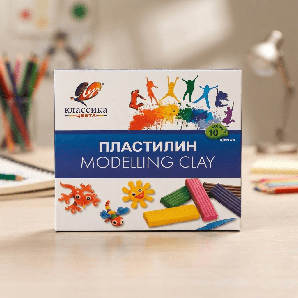 Plastilin 10-renkli klassika Луч