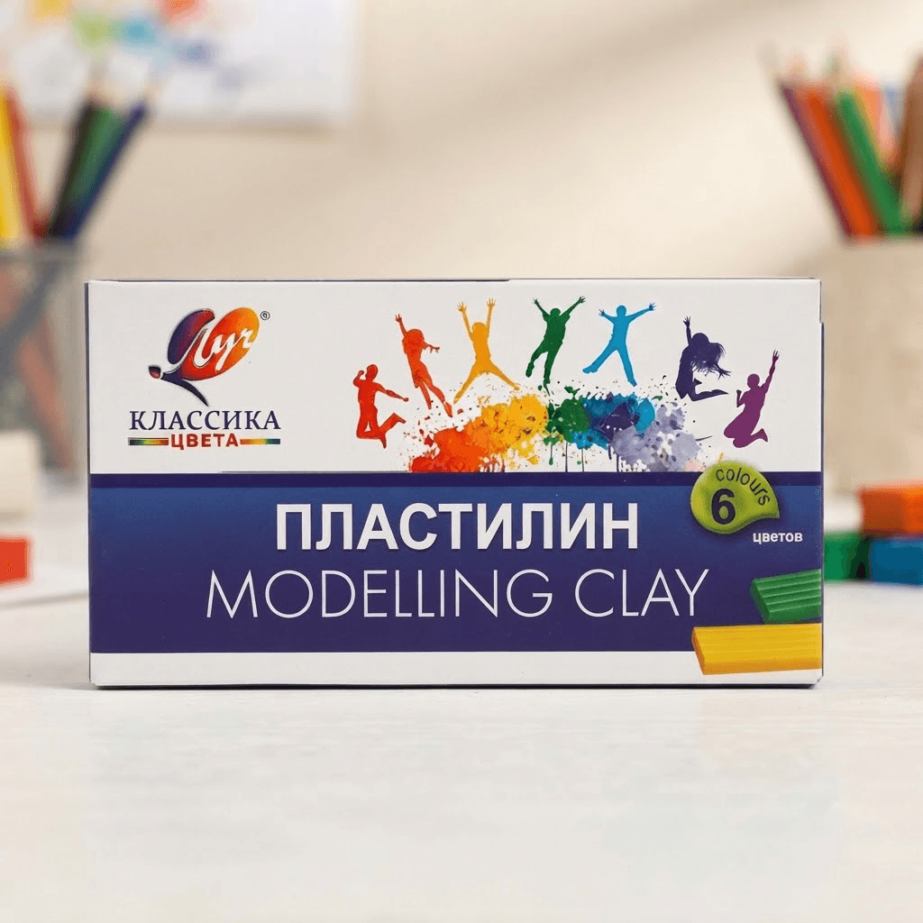 Plastilin 6-renkli klassika Луч