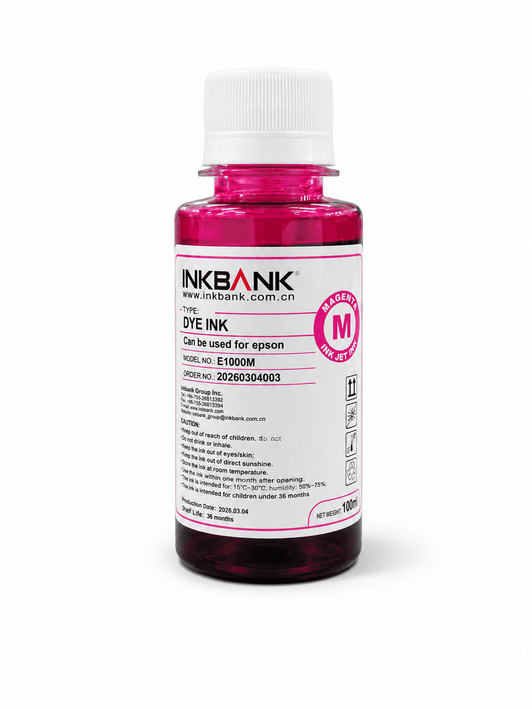 Kraska gyzyl MAGENTA 100 ml Printer üçin, INKBANK