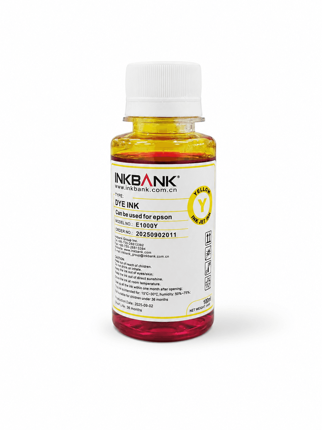 Kraska sary YELLOW 100 ml Printer üçin, INKBANK