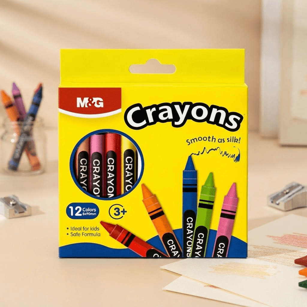 Crayon üçburç 12 reňk 8mm*90mm (24/288)