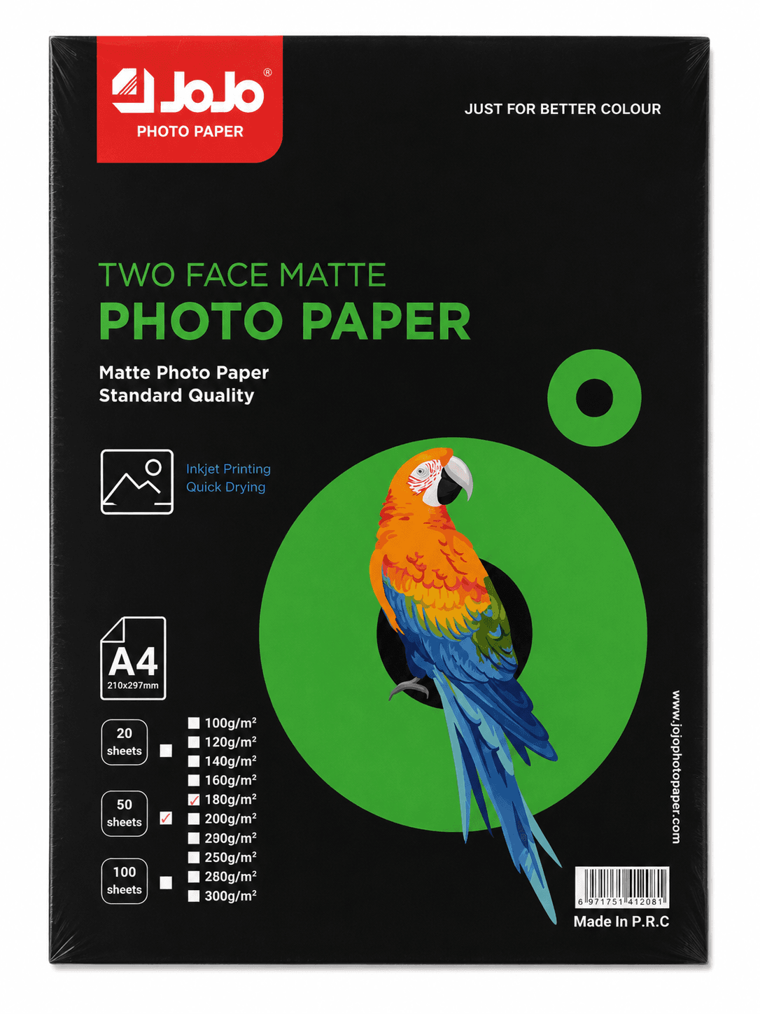 Surat kagyzy A4 180grm 50list iki taraply matte JOJO