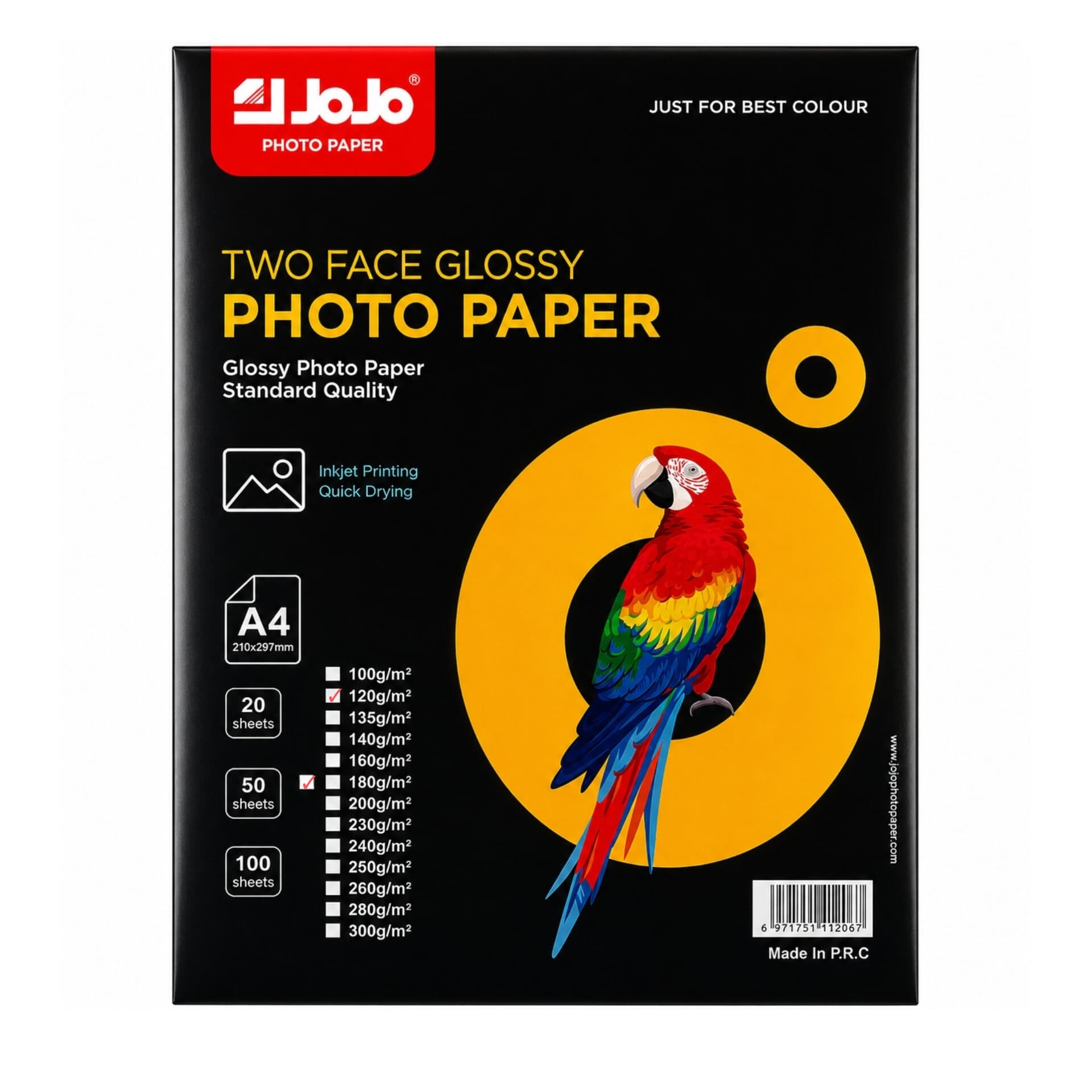 Surat kagyzy A4 120g 50 list iki tarap glossy JOJO