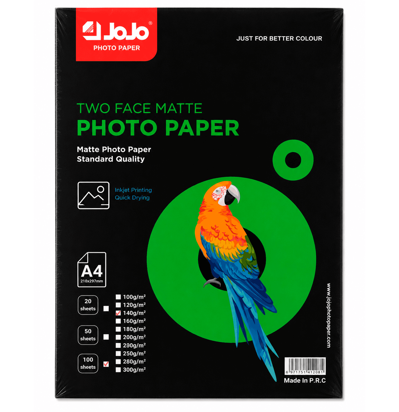 Surat kagyzy A4 140g 100list iki taraply matte JOJO