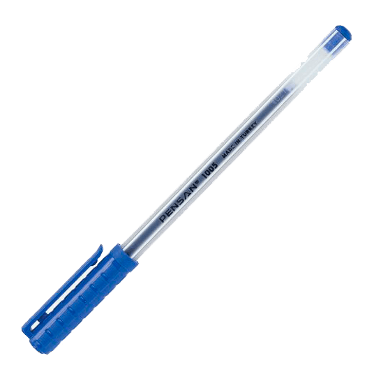 PENSAN 1005 ball point pen 6 burçly gök reňkli rucka