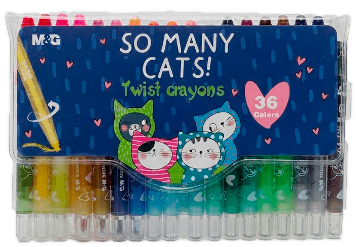 Crayon towlanýan 36 reňk "SO MANY CATS" (12/72)