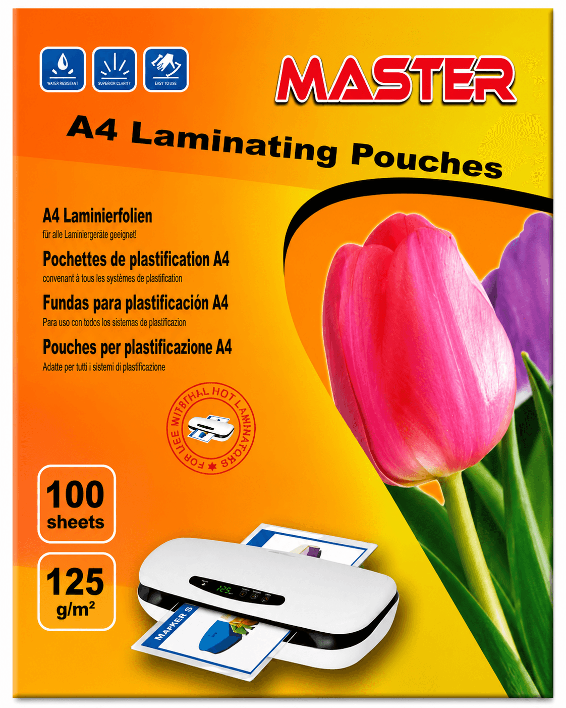 Master+Plus A4 125 mik Laminat üçin plýonka